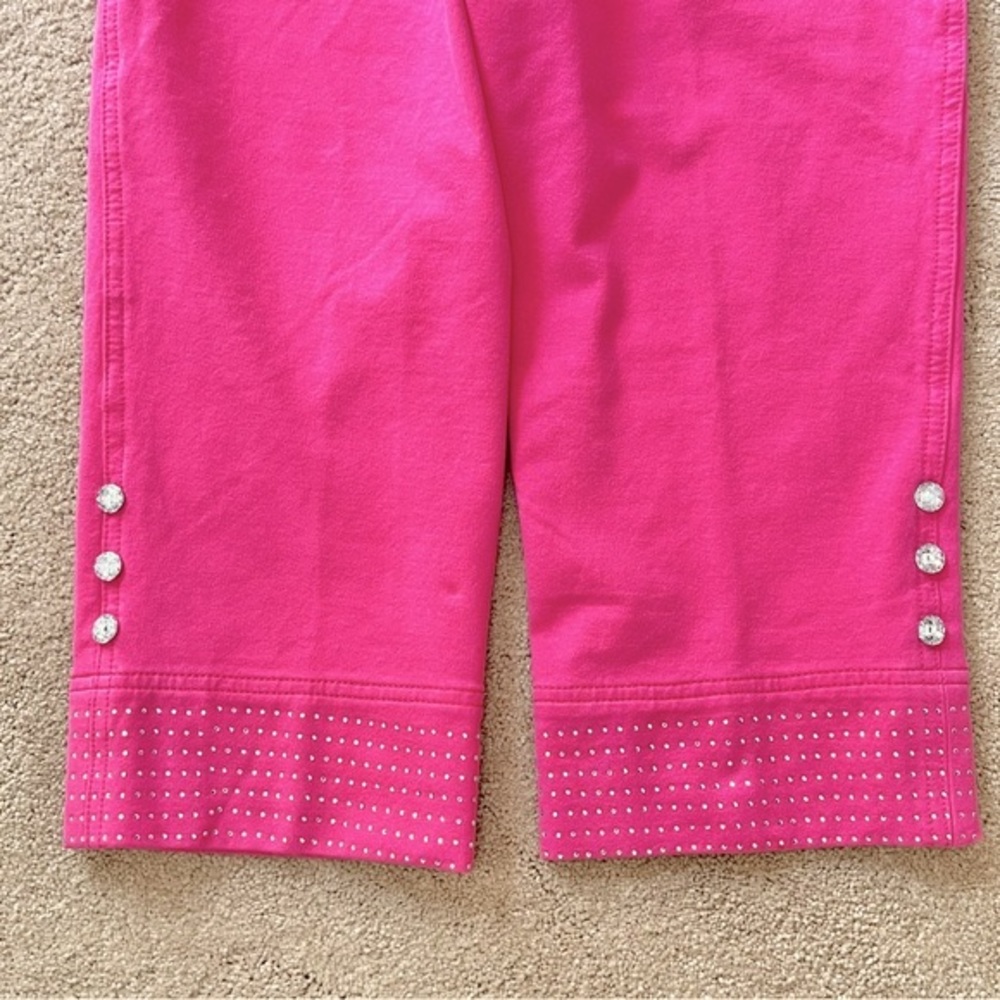 NWT DreamJeannes by Quacker Factory Pull On Crop Pants Resortwear Vacation - Picture 4 of 9
